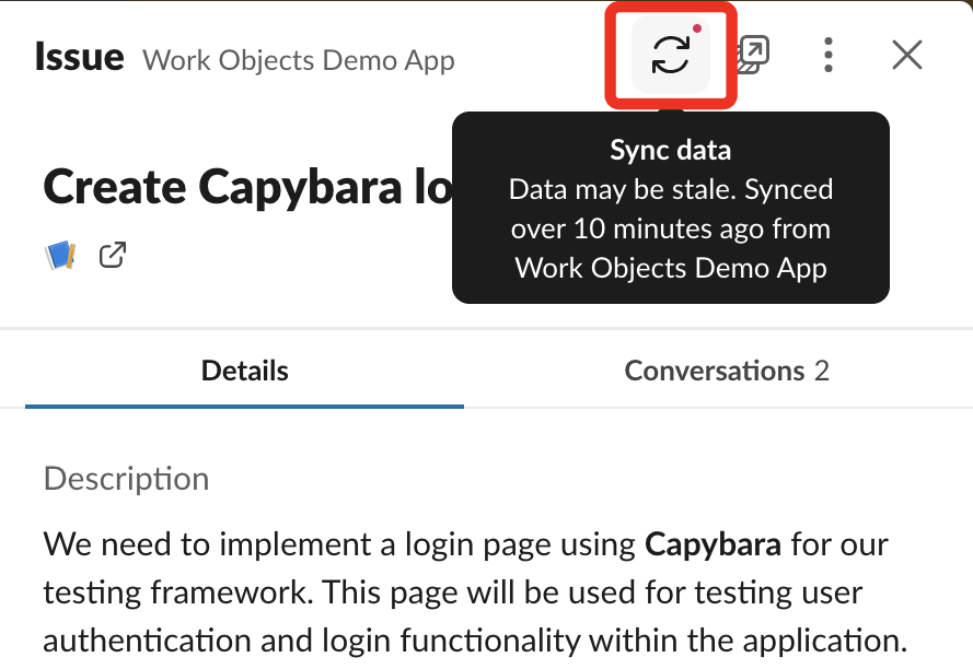 Flexpane refresh button stale